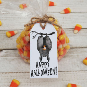 Joyeux Halloween Étiquette Cadeau Chauve-souris