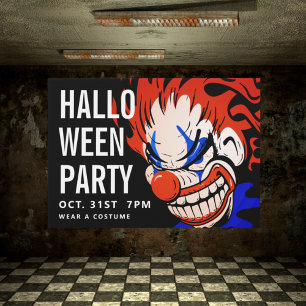 Joyeux Halloween   Fête Invitation Clown effrayant