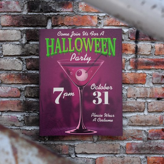 Joyeux Halloween | Invitation de fête Martini Glas
