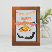 Joyeux Halloween Jack-o-Lantern et plus de carte (Debout devant)