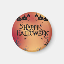 Joyeux Halloween Magnet Orange