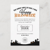 Joyeux Halloween ! Maison hantée Merci Éffrayant (Devant)