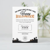 Joyeux Halloween ! Maison hantée Merci Éffrayant (Debout devant)