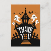 Joyeux Halloween ! Maison hantée Merci Éffrayant (Dos)