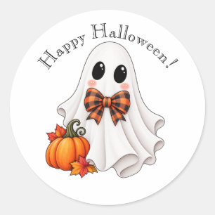 Joyeux Halloween Mignon Fantôme Fille Autocollant