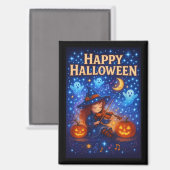 Joyeux Halloween mignon Magnet de sorcière musical (Recto/Verso)