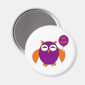 Joyeux Halloween Party Owl Magnet (Recto/Verso)