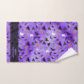 Joyeux Halloween Random Iconic Motif violet  (Serviette à main)