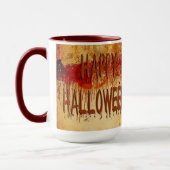 Joyeux Halloween Sang Tiré Mur Mug (Gauche)