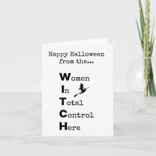 Joyeux Halloween, Sarcastique, Carte sorcière (Devant)
