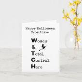 Joyeux Halloween, Sarcastique, Carte sorcière (Fleur jaune)