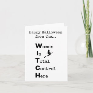 Joyeux Halloween, Sarcastique, Carte sorcière