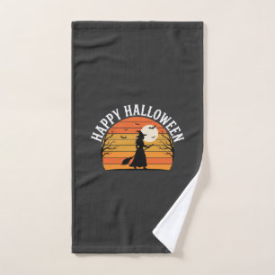 Joyeux Halloween Sorcière Coucher de soleil Design