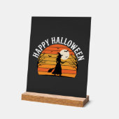 Joyeux Halloween Sorcière Coucher de soleil Design (Angle)