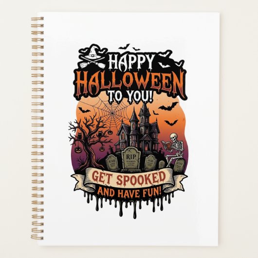 Joyeux Halloween Vous Maison Hantée Squelette Chau (Devant)