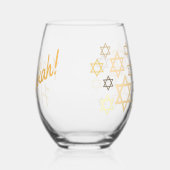 Joyeux Hannukah ! Verre stylé (Droite)