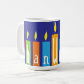 Joyeux Hanoukka bougies Mug (Devant gauche)