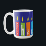Joyeux Hanoukka bougies Mug<br><div class="desc">Heureux Hanoukka bougies Mug. Lumineuse, éclairée, la menorah bougie la tasse, juste à temps pour votre cadeau Chanukah/Hanoukka. Toujours amusant de le remplir avec des dreidels préférés, des bonbons, des gélules ou ?, enveloppé dans du cellophane et un petit ruban doux! Profitez et Joyeux Chanukah/Hanoukka ! Merci de vous être...</div>