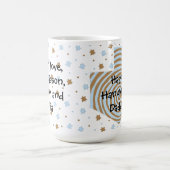 Joyeux Hanoukka/Chanukah Blue/Brown Star Mug (Centre)