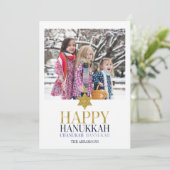 Joyeux Hanoukka Chanukah Carte photo de vacances (Debout devant)