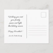 🕎 Joyeux Hanoukka, Menorah, Carte postale personn (Dos)