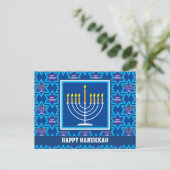 🕎 Joyeux Hanoukka, Menorah, Carte postale personn (Debout devant)