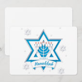 Joyeux Hanukka Carte de Vœux (Devant / Derrière)