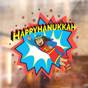 Joyeux Hanukkah Autocollant pour fenêtre Super Jud