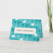 Joyeux Hanukkah Carte de vacances pliée (Devant)