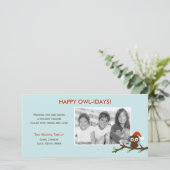 Joyeux hibou-idays ! Carte photo de vacances (Debout devant)
