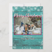 Joyeux hiver Carte photo de Noël (Devant)