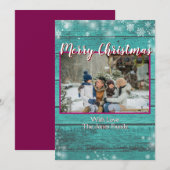 Joyeux hiver Carte photo de Noël (Devant / Derrière)