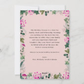 Joyeux hiver rose pâle Carte photo de vacances (Dos)