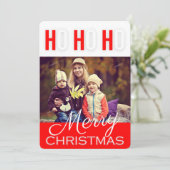 Joyeux Ho Ho Ho Noël Salutations Carte photo (Debout devant)