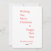 Joyeux Ho Ho Ho Noël Salutations Carte photo (Dos)