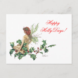 Joyeux HollyDays !  Carte postale Imaginaire Fairy