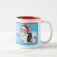 Joyeux Howlidays Biewer Terrier Mug à café à deux 