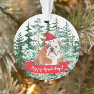 Joyeux Howlidays Bouledogue Anglais Chien Noël