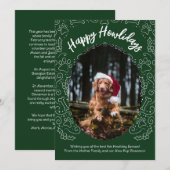 Joyeux Howlidays Chien animal de compagnie carte d (Devant / Derrière)