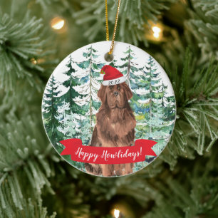 Joyeux Howlidays Chien Terre-Neuve Noël Ornement