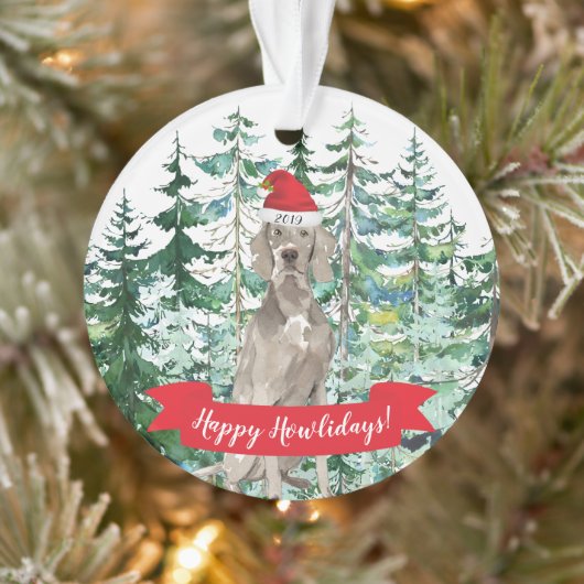 Joyeux Howlidays Chien Weimaraner Noël (Arbre)
