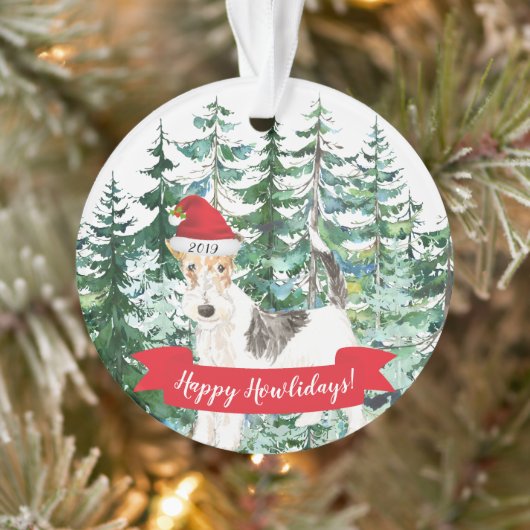 Joyeux Howlidays Fox Terrier Dog Christmas (Arbre)