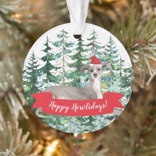 Joyeux Howlidays Italien Greyhound Chig Noël (Arbre)
