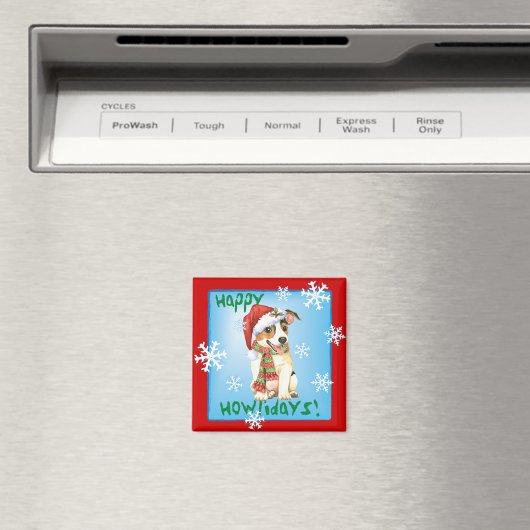 Joyeux Howlidays Jack Russell Terrier Magnet (In Situ (Lave-vaisselle))