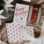 Joyeux Howlidays Pet Carte photo de chien de vacan