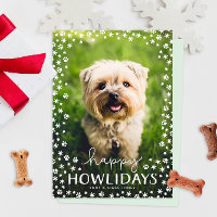 Joyeux Howlidays Pet Lover Carte photo de vacances