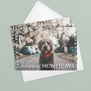 Joyeux Howlidays Pet Lover Carte photo de vacances