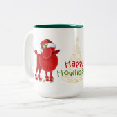 Joyeux Howlidays Poodle Coffee Mug (Devant gauche)