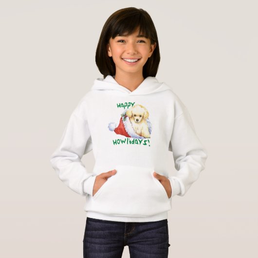 Joyeux Howlidays Toy Poodle T-Shirt (Devant entier)