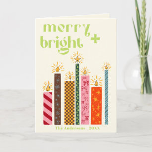 Joyeux illustré à la main + Carte de Noël brillant